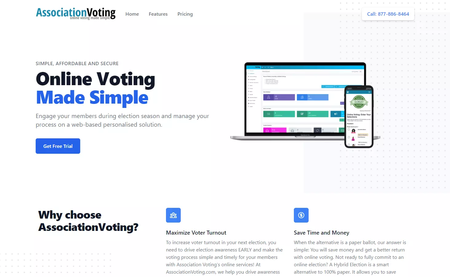 Association voting webpage